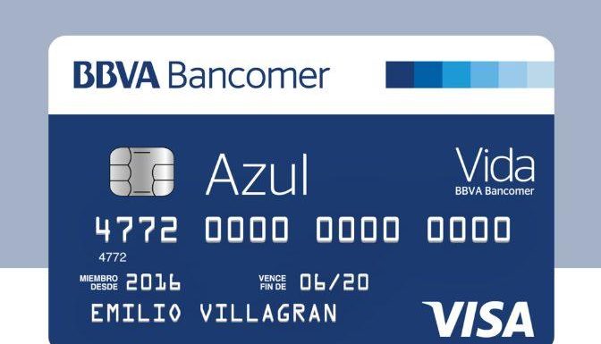 Tarjeta de crédito Bancomer azul