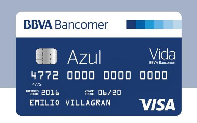 Tarjeta de crédito Bancomer azul